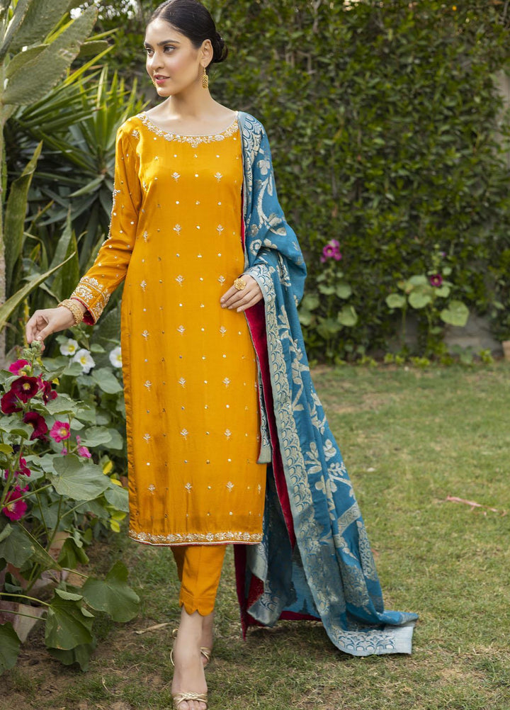 Sidra Mumtaz Ready to Wear (RTW)  Cotton Silk 3 Piece Suit NIDA 220307-MK-NI
