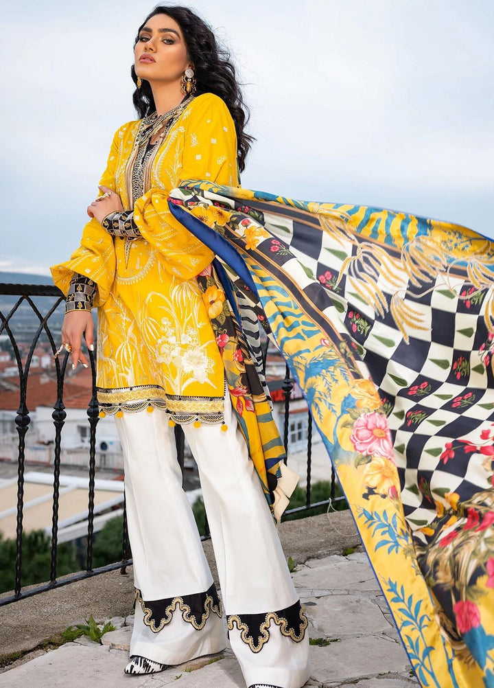 Sifa Embroidered Lawn Suits Unstitched 3 Piece SF21L SL-04-A MUGHAL CHESSBOARD - Summer Collection