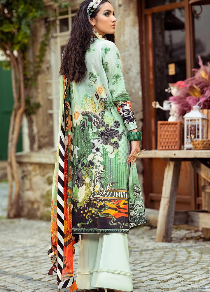 Sifa Embroidered Lawn Suits Unstitched 3 Piece SF21L SL-05-A CARIBBEAN INFLORENCE - Summer Collection