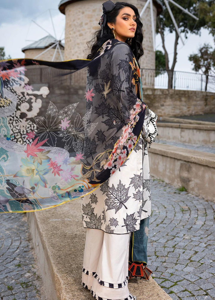 Sifa Embroidered Lawn Suits Unstitched 3 Piece SF21L SL-06-B SKY BEGONIA - Summer Collection