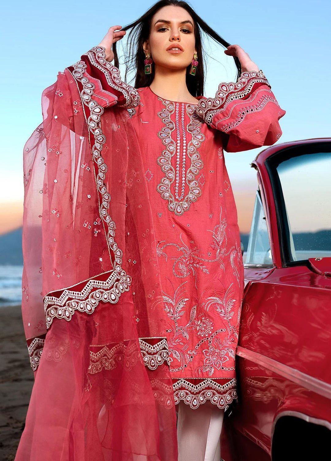 Sifa Embroidered Lawn Suits Unstitched 3 Piece SF21L SL-10-A GUL NAR - Summer Collection