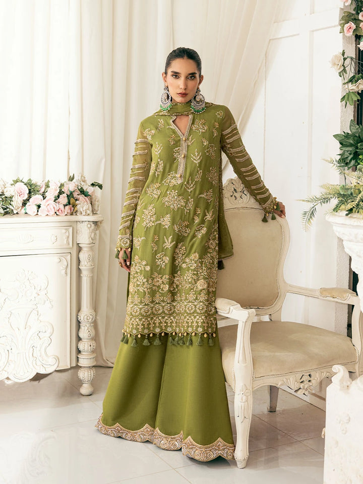 Signature by Salitex Embroidered Chiffon Suits Unstitched 3 Piece SUNS7CH030UT - Summer Collection