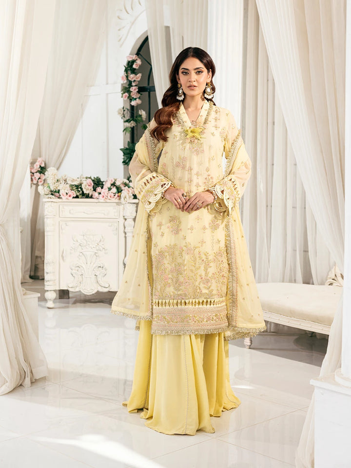 Signature by Salitex Embroidered Chiffon Suits Unstitched 3 Piece SUNS7CH040UT - Summer Collection
