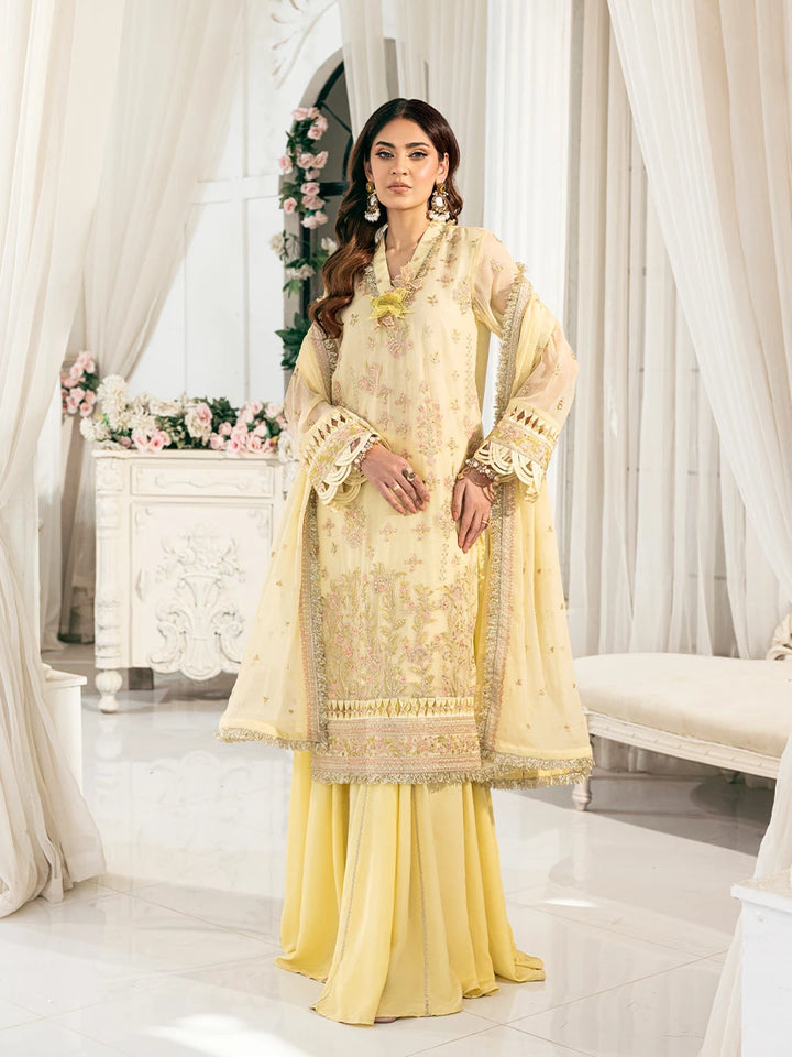 Signature by Salitex Embroidered Chiffon Suits Unstitched 3 Piece SUNS7CH040UT - Summer Collection