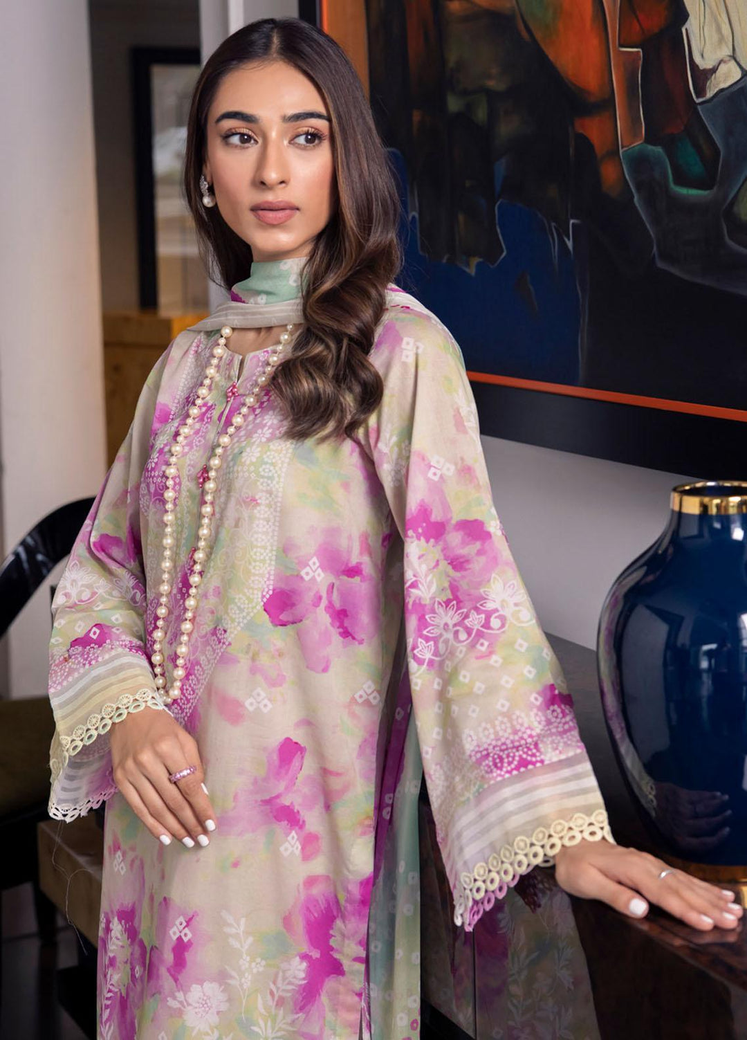 Signature Prints By Nureh Printed Lawn Suits Unstitched 3 Piece NU23SPRP SP-68 - Summer Collection