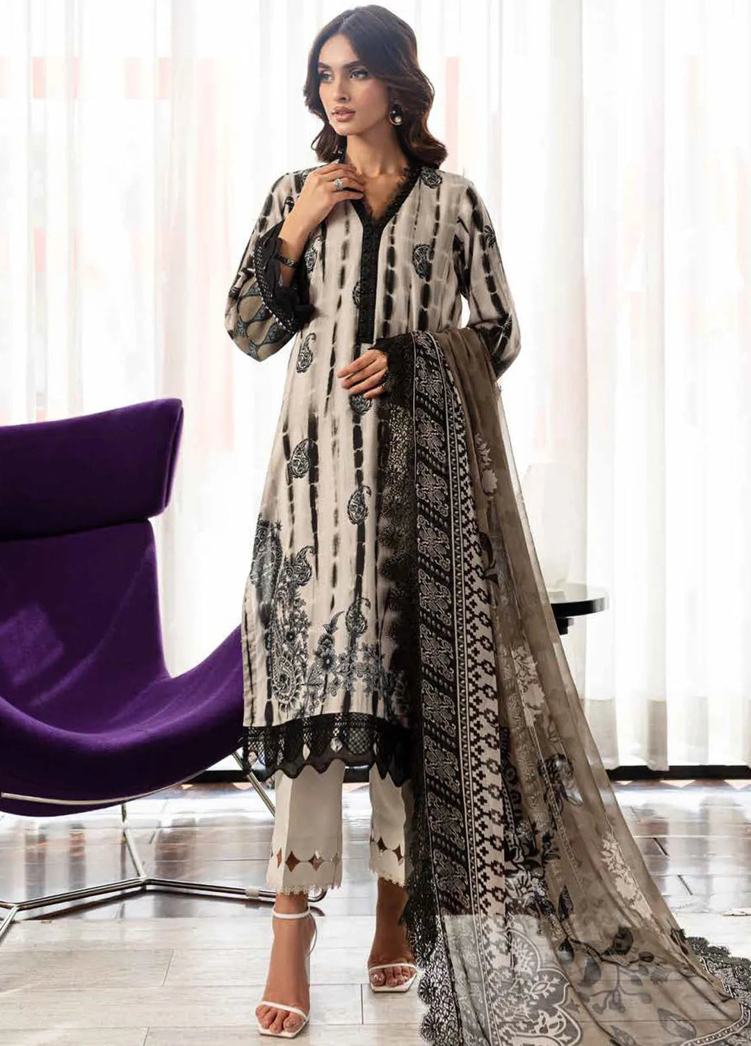 Signature Prints By Nureh Printed Viscose Suit Unstitched 3 Piece NU24SV SP-1 23 - Winter Collection