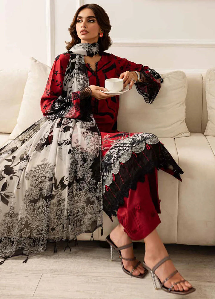 Signature Prints By Nureh Printed Viscose Suit Unstitched 3 Piece NU24SV SP-1 25 - Winter Collection