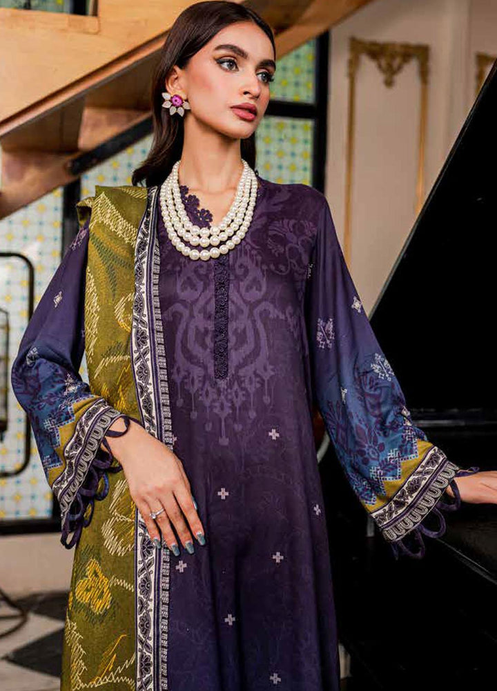Signature Prints By Nureh Printed Marina Suits Unstitched 3 Piece NU23SPM SP-76 - Winter Collection