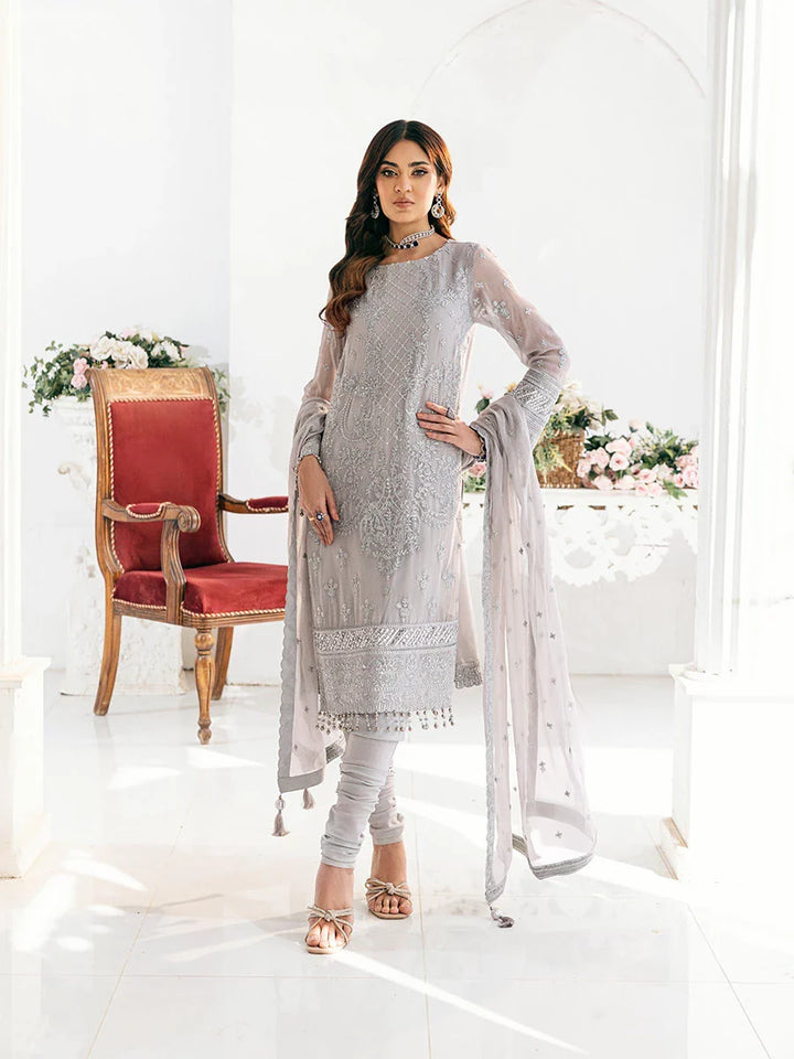 Salitex Women Embroidered Chiffon 3 Piece Suit SUNS7CH034 - Summer Collection