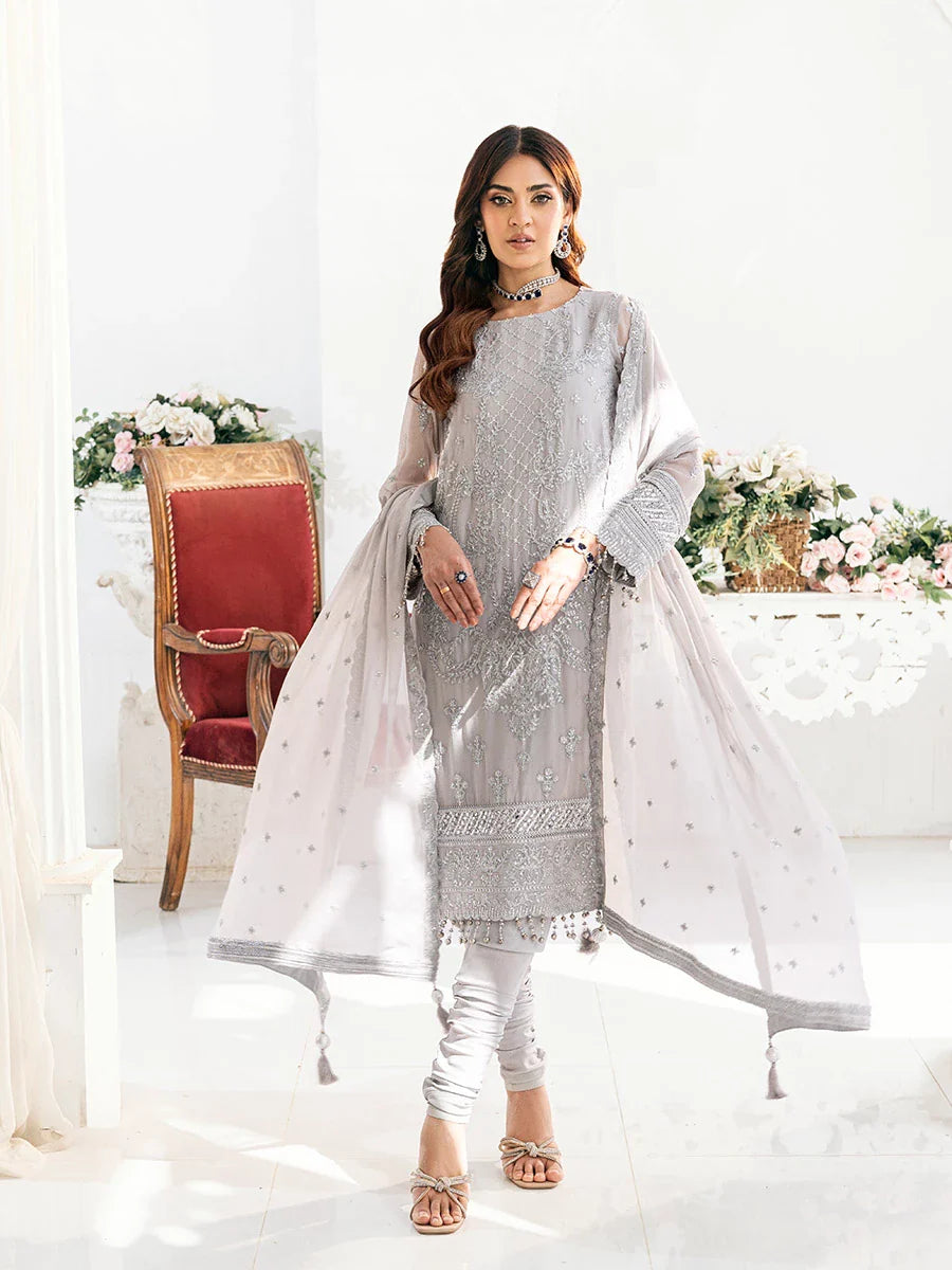 Salitex Women Embroidered Chiffon 3 Piece Suit SUNS7CH034 - Summer Collection