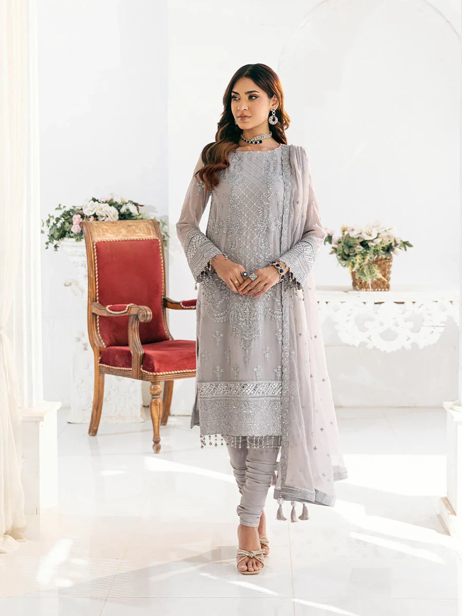 Salitex Women Embroidered Chiffon 3 Piece Suit SUNS7CH034 - Summer Collection