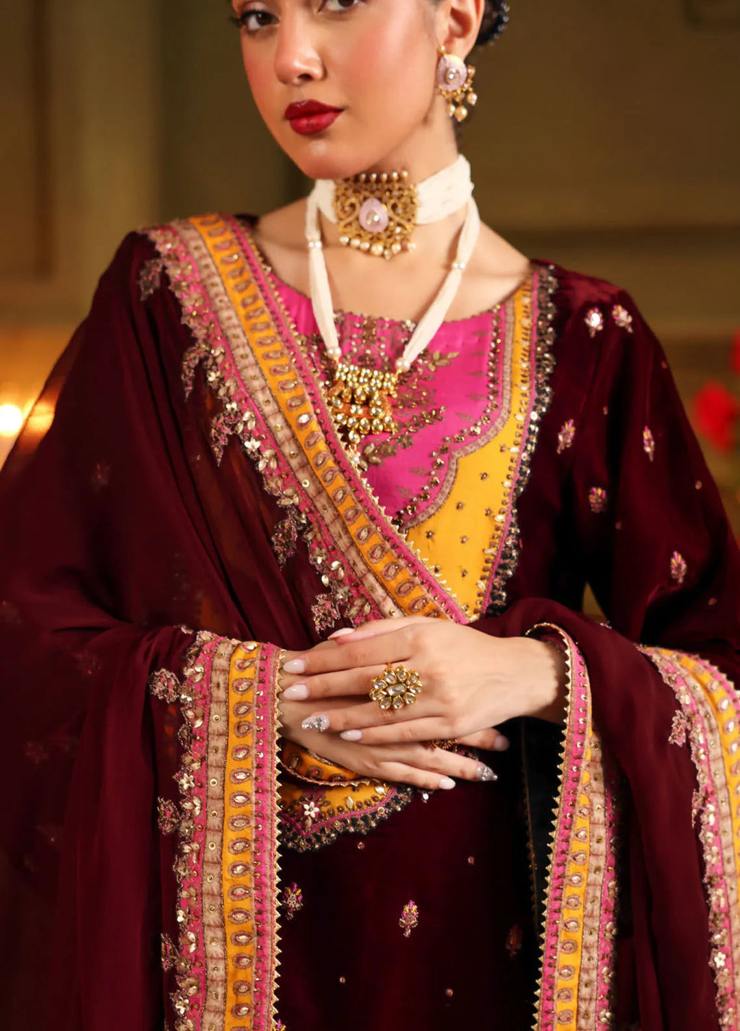 Signora by Charizma Embroidered Velvet Suits Unstitched 3 Piece CRZ24SG CVT4-12 - Winter Collection