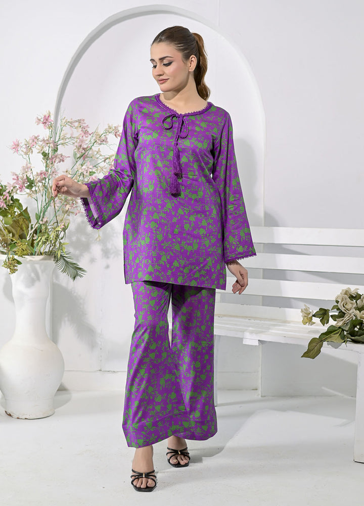 Silcot Pret Printed Lawn 2 Piece Suit Purple Blossom