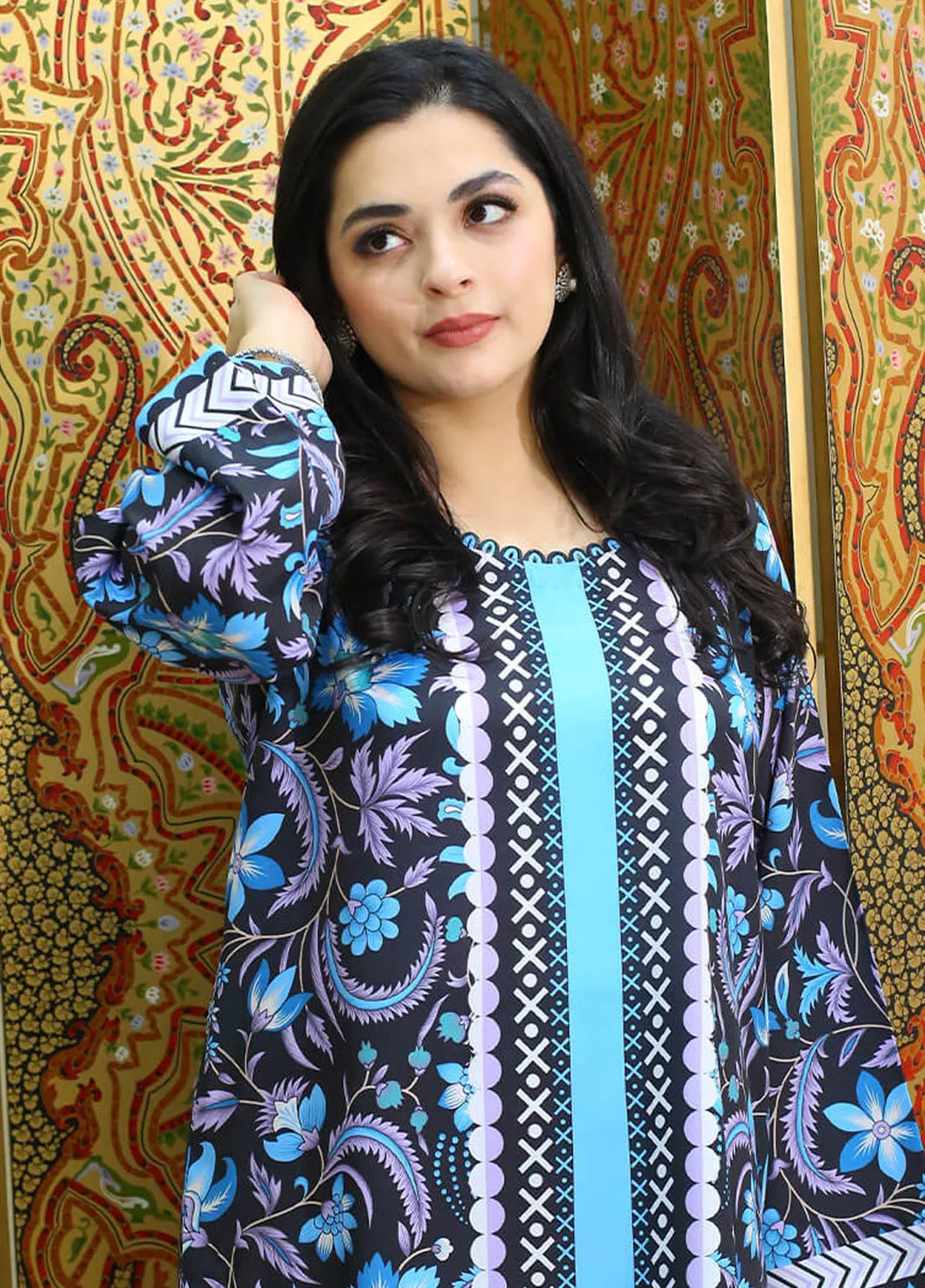 Silk Co Ords by Zyna Pret Printed Silk 2 Piece Suit Aluna