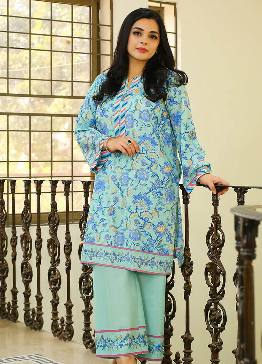 Silk Co Ords by Zyna Pret Printed Silk 2 Piece Suit Skye