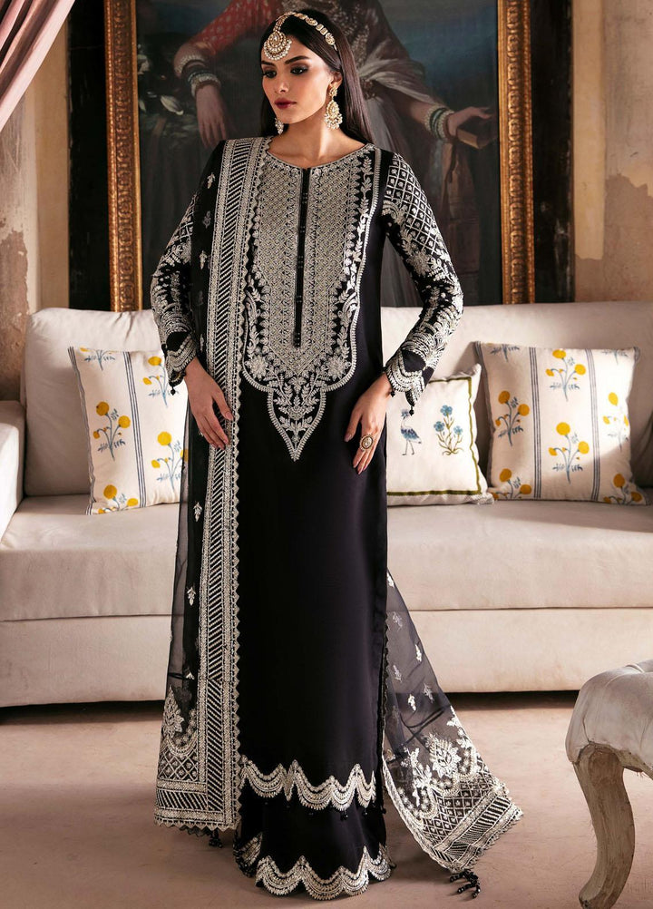 Singhar By Saad Shaikh Embroidered Raw Silk Suits Unstitched 3 Piece SSK23SG Kajal - Festive Collection