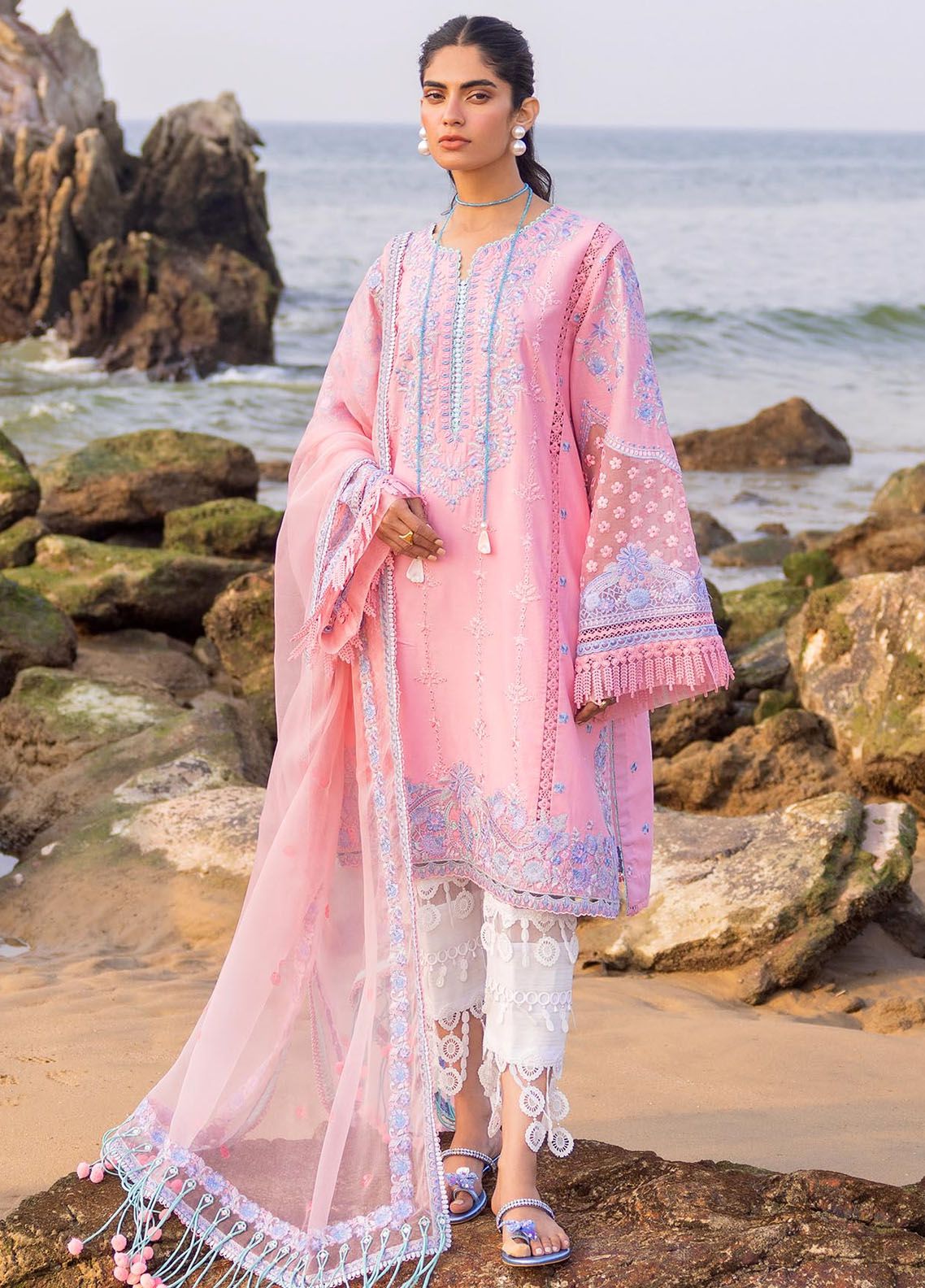 Siraa By Sadaf Fawad Khan Embroidered Lawn Suits Unstitched 3 Piece ...
