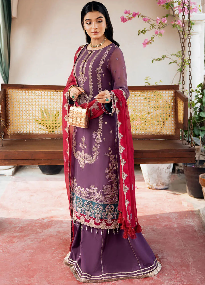Sitarah by Imrozia Embroidered Chiffon Suit Unstitched 3 Piece IM24LC I-209 Najma - Luxury Collection