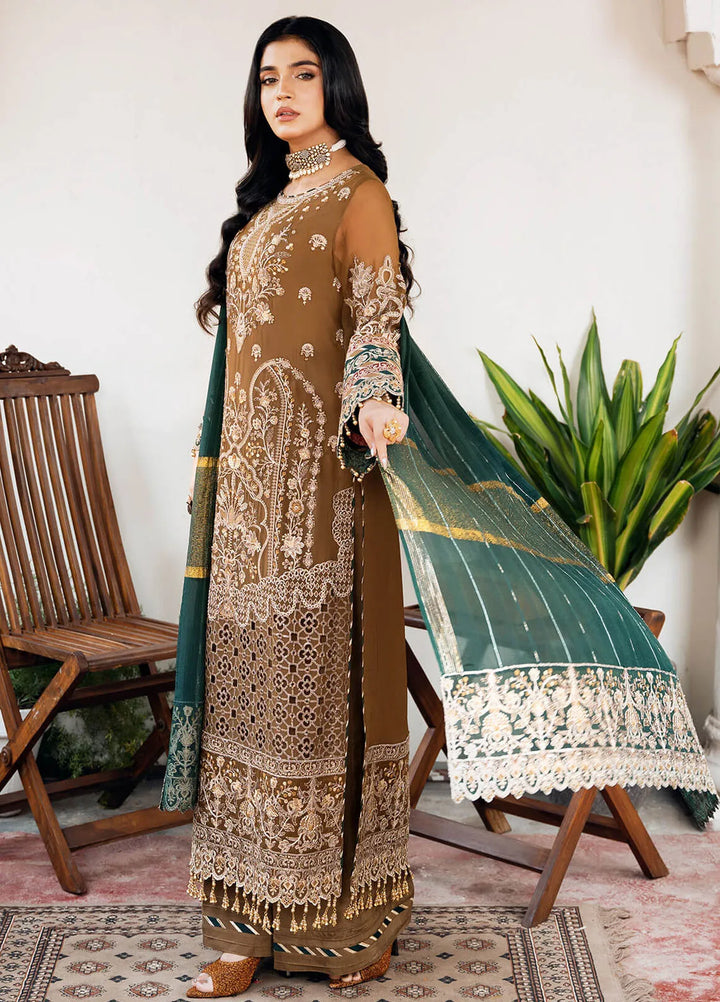 Sitarah by Imrozia Embroidered Chiffon Suit Unstitched 3 Piece IM24LC I-210 Tabaan - Luxury Collection