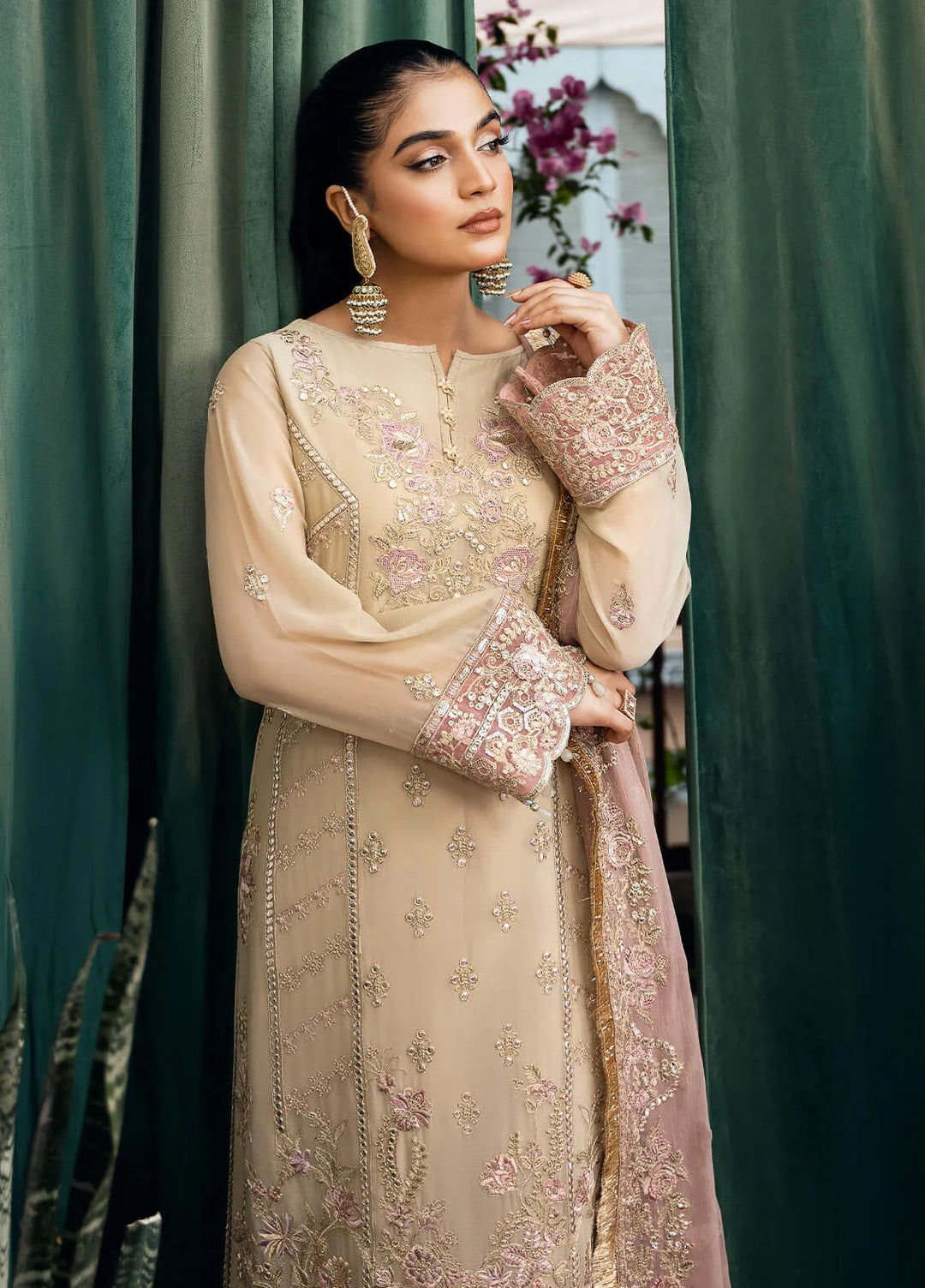 Sitarah by Imrozia Embroidered Chiffon Suit Unstitched 3 Piece IM24LC I-217 Sohana - Luxury Collection