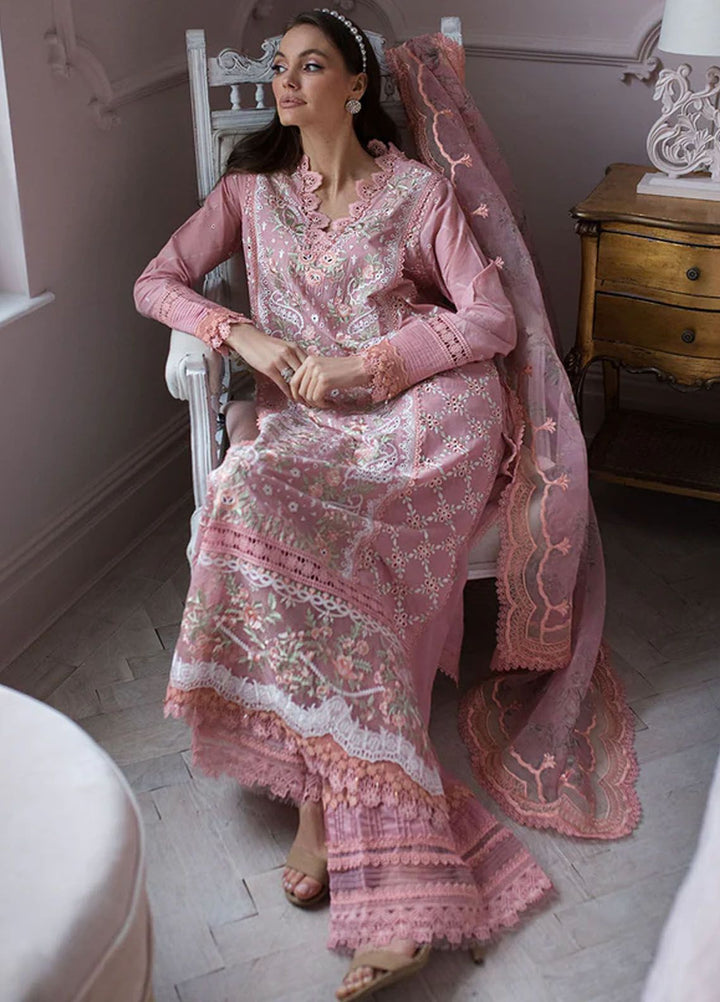 Sobia Nazir Embroidered Lawn Suits Unstitched 3 Piece SN24LL 1B - Luxury Summer Collection