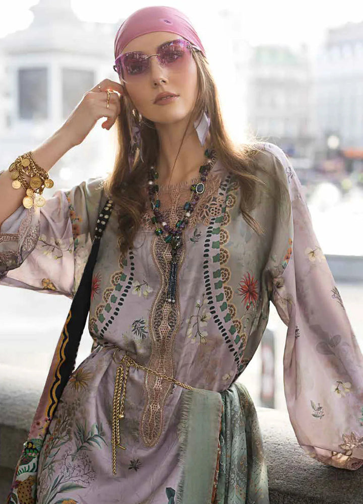 Sobia Nazir Embroidered Satin Suits Unstitched 3 Piece SN24S D-06 - Winter Collection