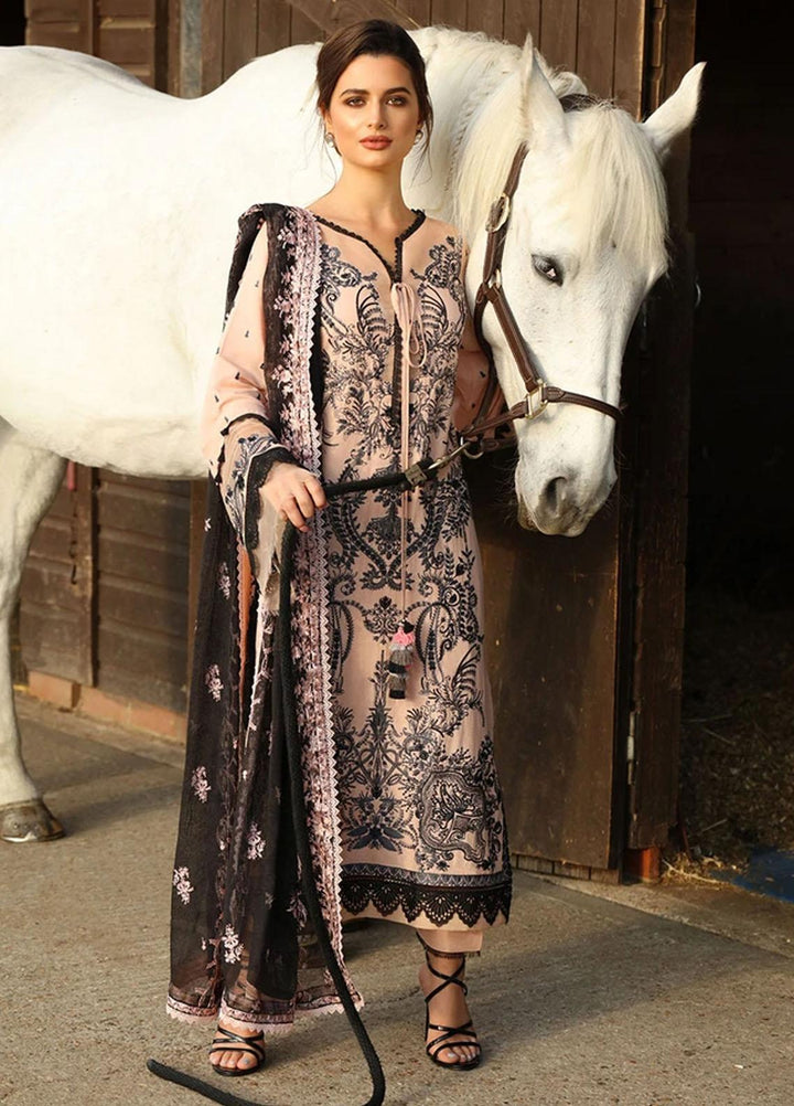 Sobia Nazir Embroidered Silk Karandi Suits Unstitched 3 Piece SN21PF D-01B - Winter Collection