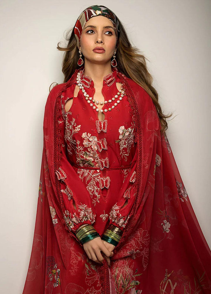 Sobia Nazir Embroidered Lawn Suits Unstitched 3 Piece SN23V 7A - Summer Collection