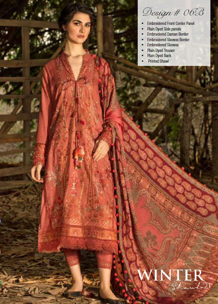 Sobia Nazir Embroidered  Suits Unstitched 3 Piece SN21W 06B - Winter Collection