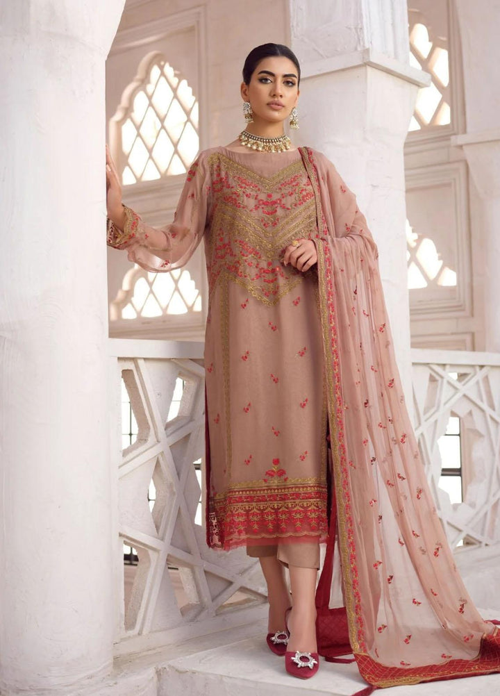 Soffio Luxury Pret Embroidered Chiffon 3 Piece Dress SL604