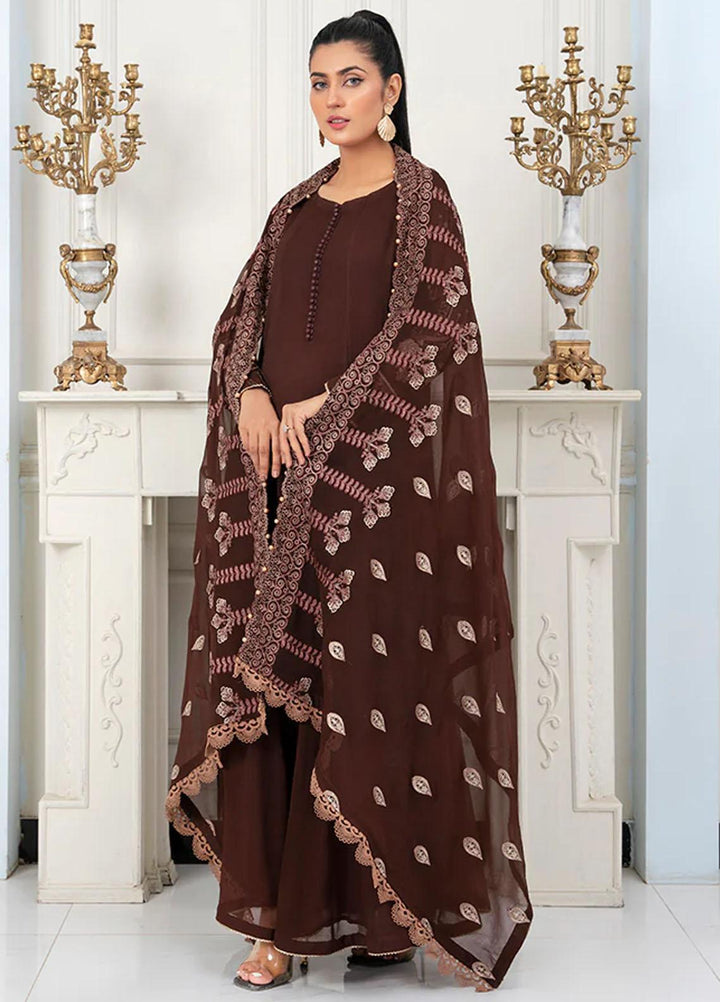 Maleena Pret Embroidered Chiffon 3 Piece Suit Hailey