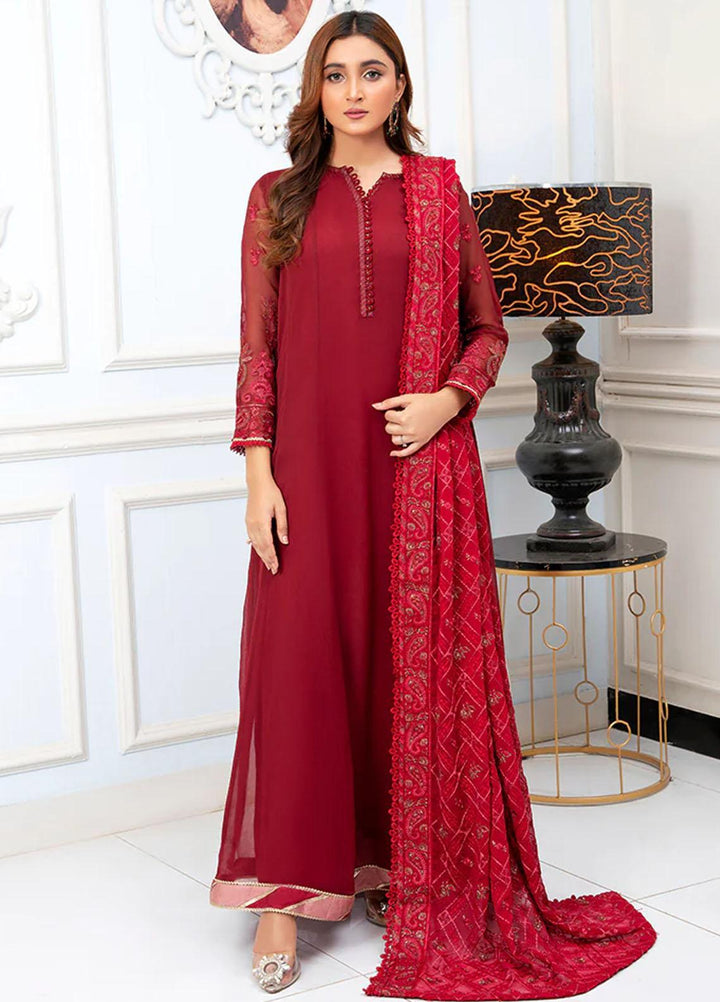 Maleena Pret Embroidered Chiffon 3 Piece Suit Kaylee