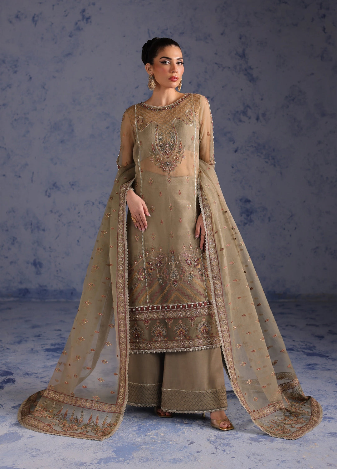 Amoris by Imran Ramzan Embroidered Organza 3 Piece Suit Sogno d'Oriente - Wedding Collection