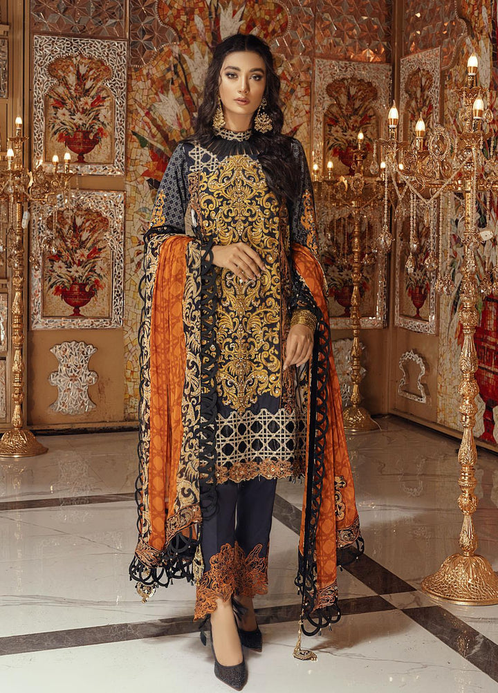 Sohni by Neelos Embroidered Silk Suits Unstitched 3 Piece NL22US NSM-201 - Luxury Formal Collection
