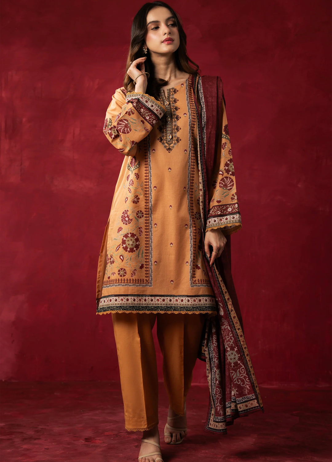 Zoe by Zeen Unstitched Printed Lawn 3 Piece Suit ZN26UZL WFM36606 - Casual Collection