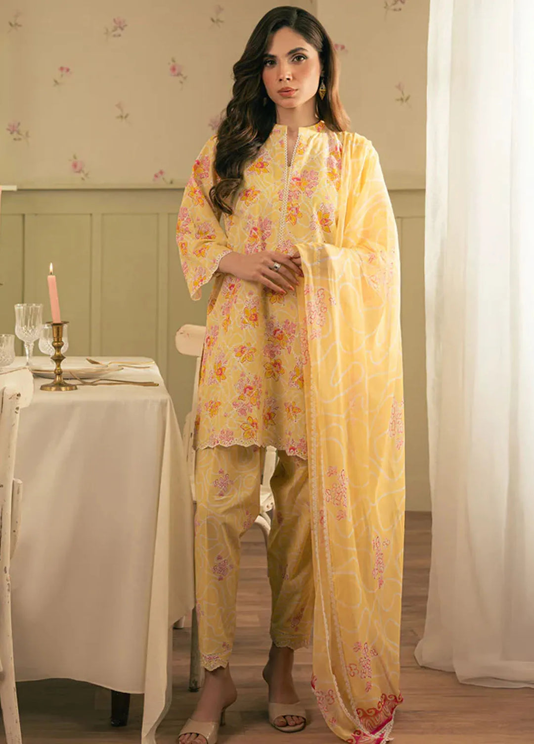 Spring Summer by Sahar Pret Embroidered Cambric 2 Piece Suit Dandelion Dream