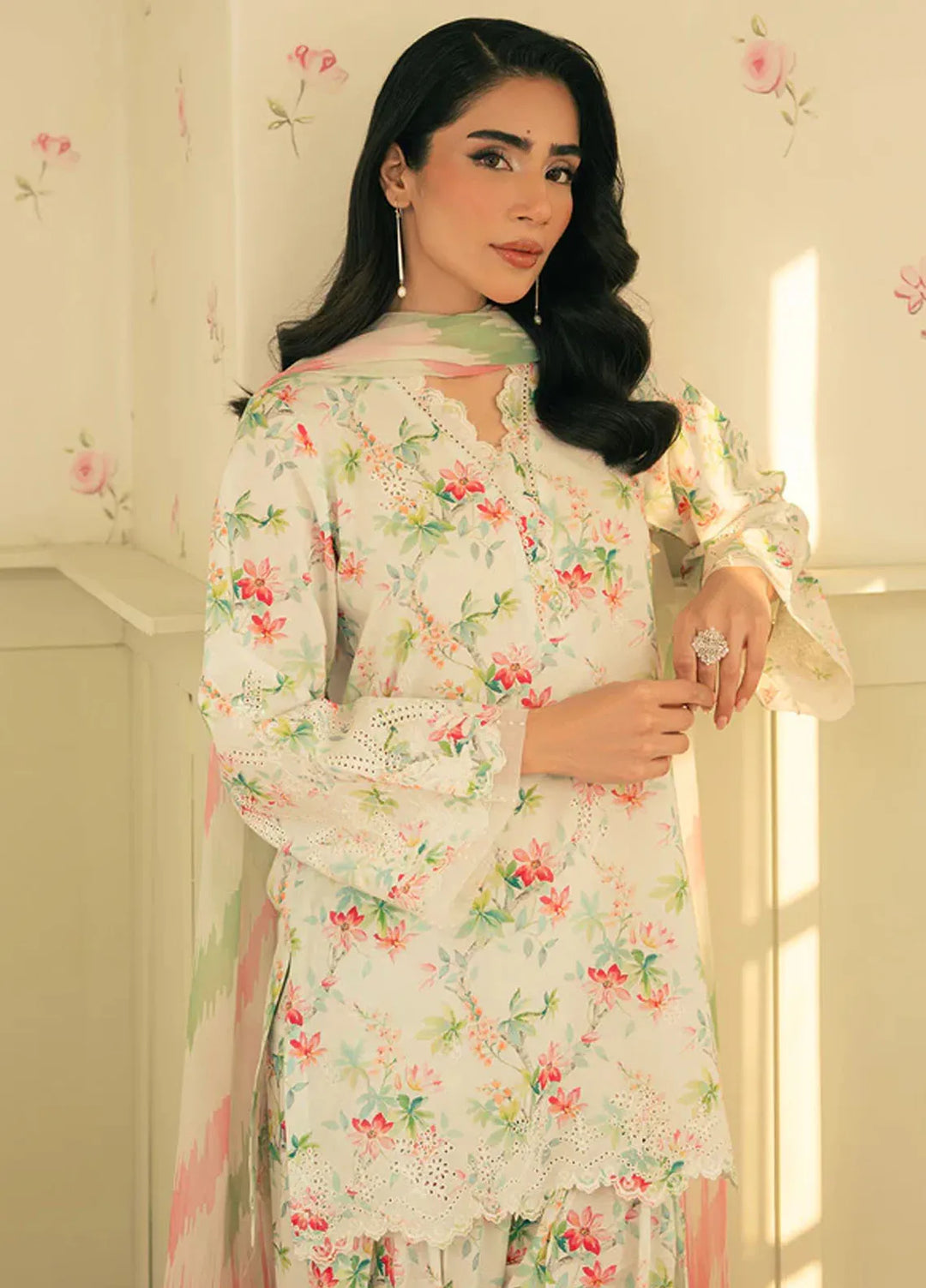 Spring Summer by Sahar Pret Embroidered Cambric 2 Piece Suit Gilded Garden