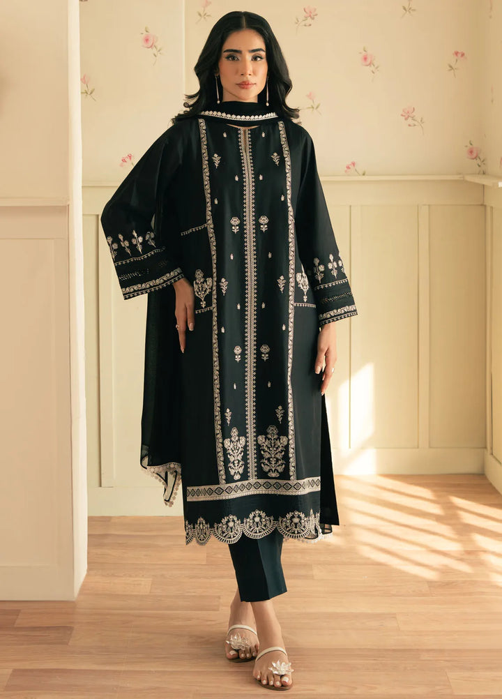 Spring Summer by Sahar Pret Embroidered Cambric 2 Piece Suit Onyx Aura