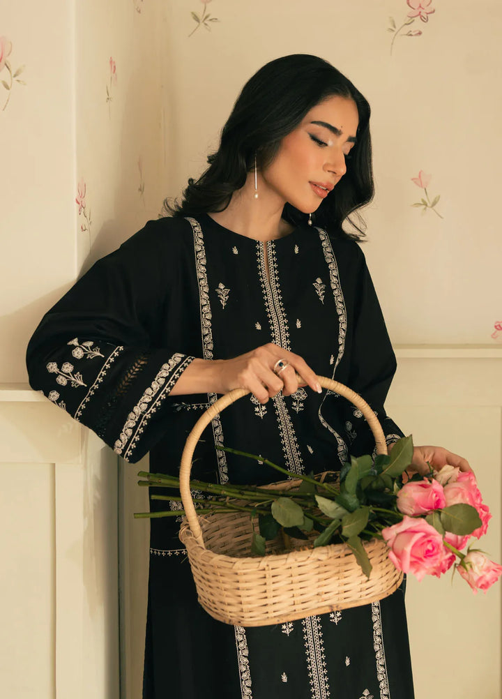 Spring Summer by Sahar Pret Embroidered Cambric 2 Piece Suit Onyx Aura