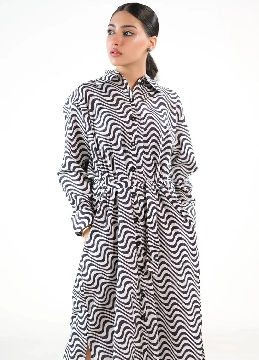 Sprinkles Pret Casual Cambric Long Shirt Illusion Cambric