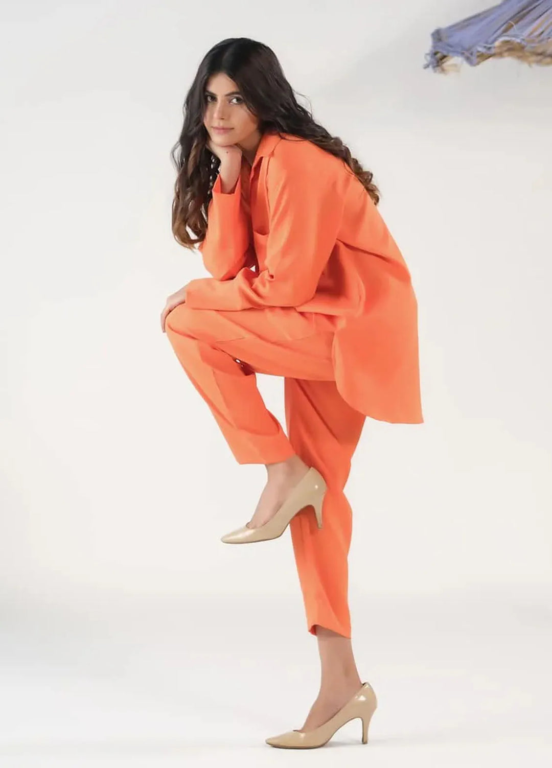 Sprinkles Pret Casual Crepe 2 Piece Suit Tangerine