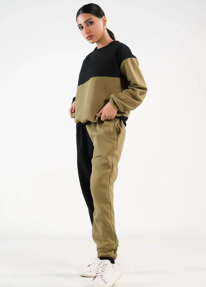 Sprinkles Pret Co ord Fleece 2 Piece Suit SPDR409 Cozy - Black/Mint Green