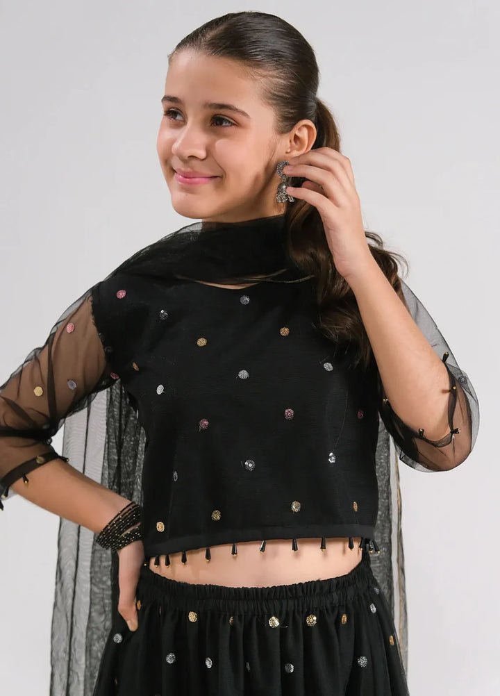 Sprinkles Pret Embroidered Net 2 Piece Suit SPDR641 Midnight Bloom