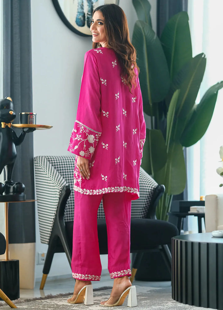Sprinkles Pret Embroidered Raw Silk 2 Piece Suit Radiant Elegance