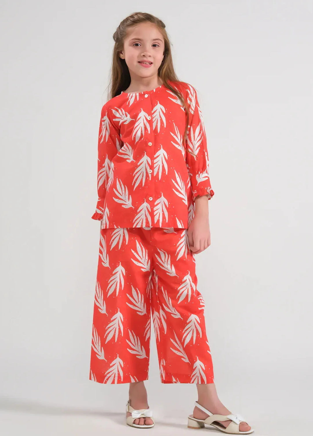 Sprinkles Pret Printed Cotton 2 Piece Suit SPDR657 Coral Whispers