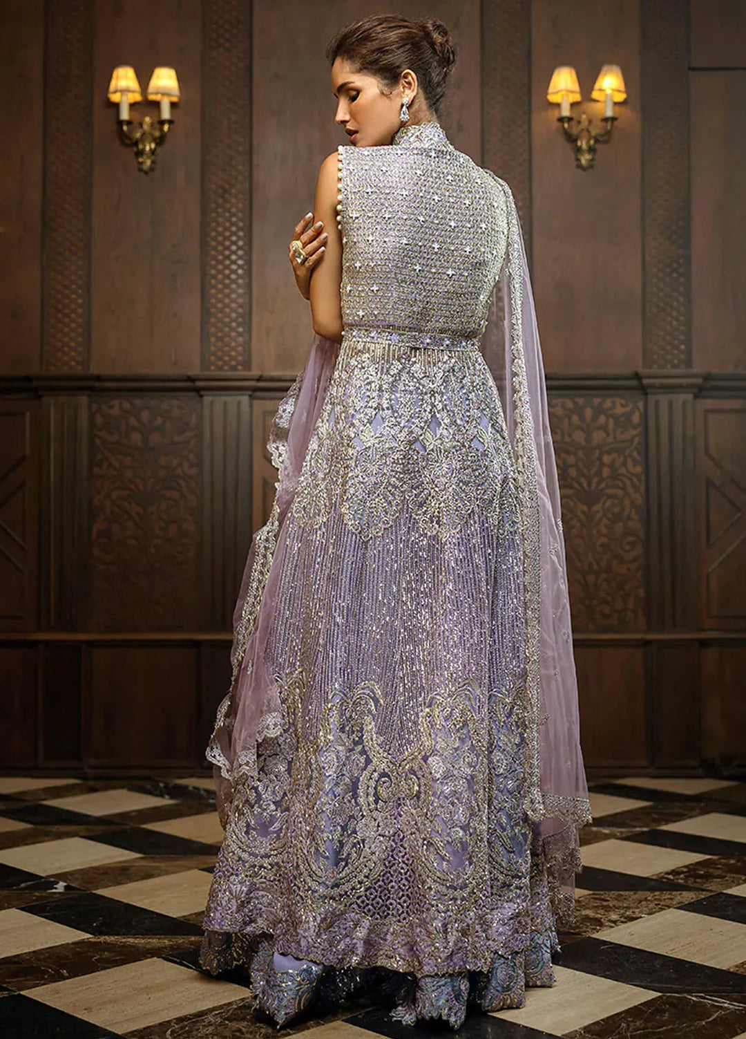 Stardust by Mushq Embroidered Net Suit Unstitched 4 Piece MQ24SW MWD-05 Celestial Glam - Formal Collection