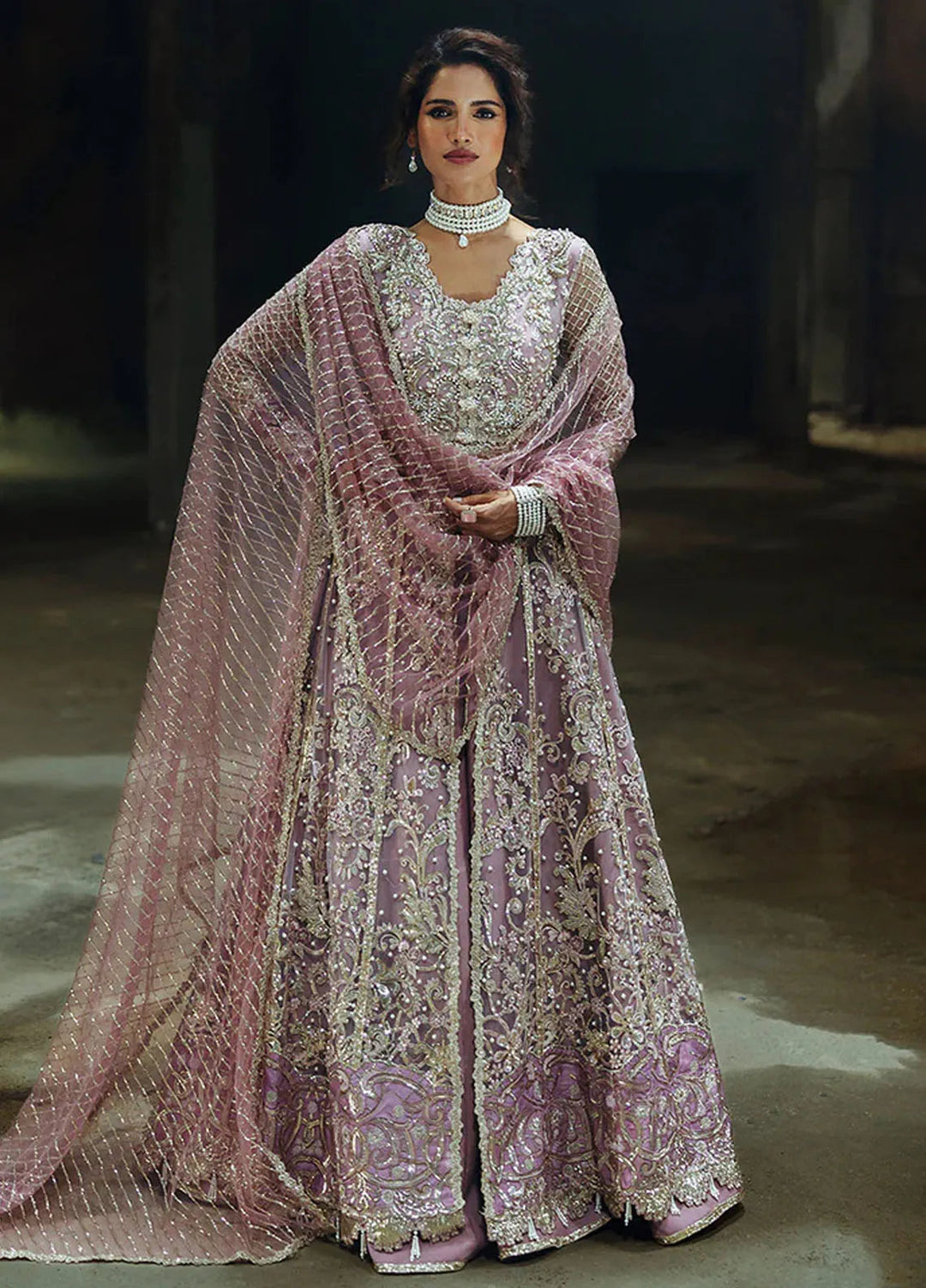 Stardust by Mushq Embroidered Net Suit Unstitched 4 Piece MQ24SW MWD-07 Spotlight Dreamer - Formal Collection