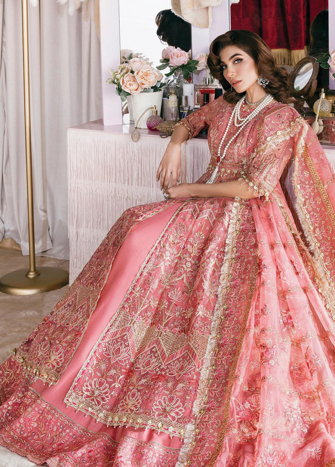 Starlet By Afrozeh Embroidered  Suits Unstitched 3 Piece AF23ST ASOS-V1-08 Flamingo Flair - Luxury Collection