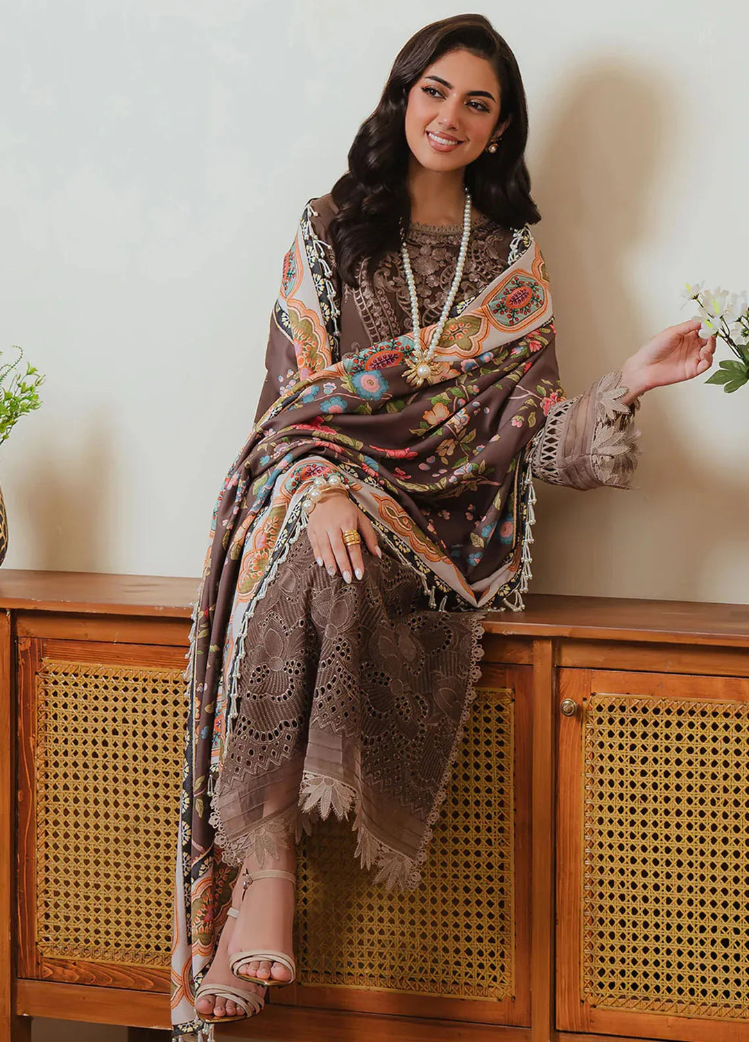 Stella By Mahnur Embroidered Khaddar Suit Unstitched 3 Piece MN24S D-05 A Mehrunisa - Winter Collection