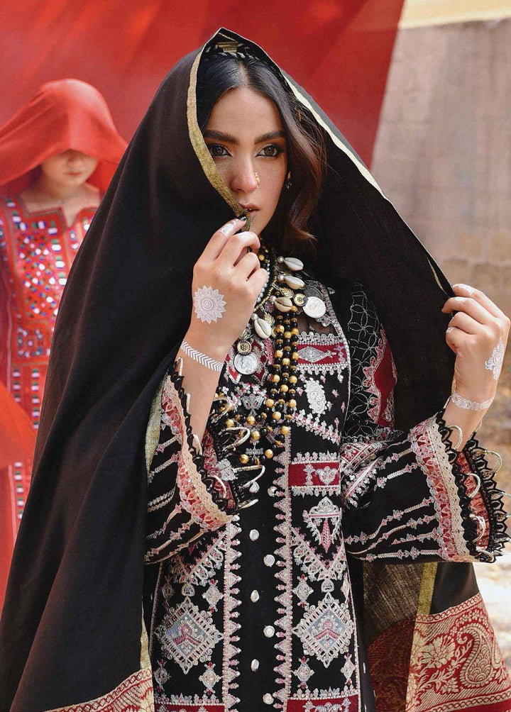Qalamkar Pret Embroidered Karandi 3 Piece Dress QLM22SLP K-02 Haram